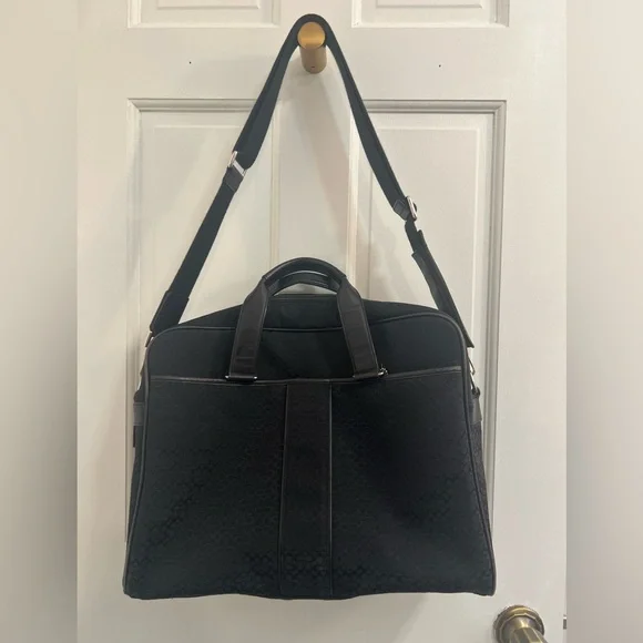 Coach Unisex Hudson Commuter Signature Briefcase Laptop Travel Bag Black‎ - Picture 4 of 9